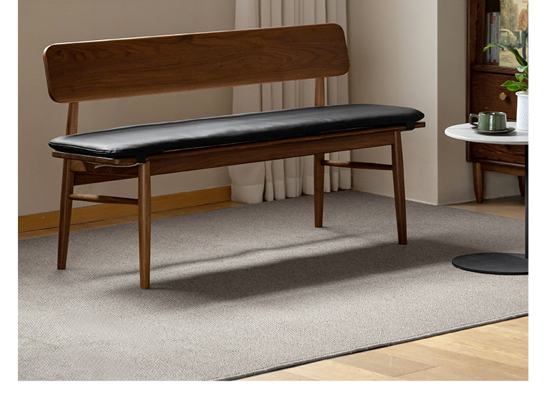 Black Walnut Solid Wood Long Bench