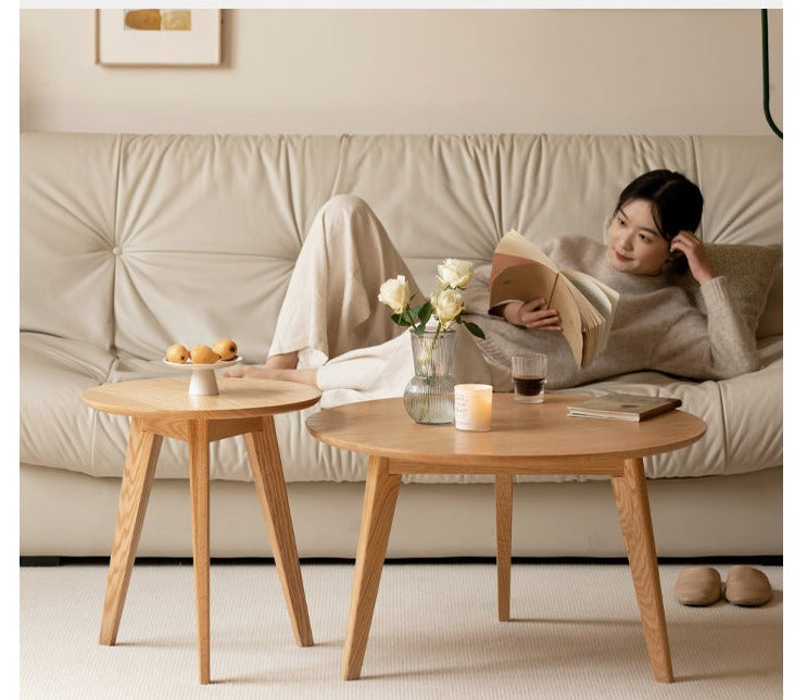 Oak, Solid Rubberwood Side Table