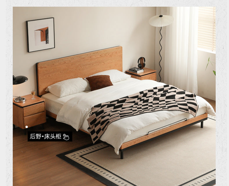 Cherry Solid Wood Bed Medieval Style.