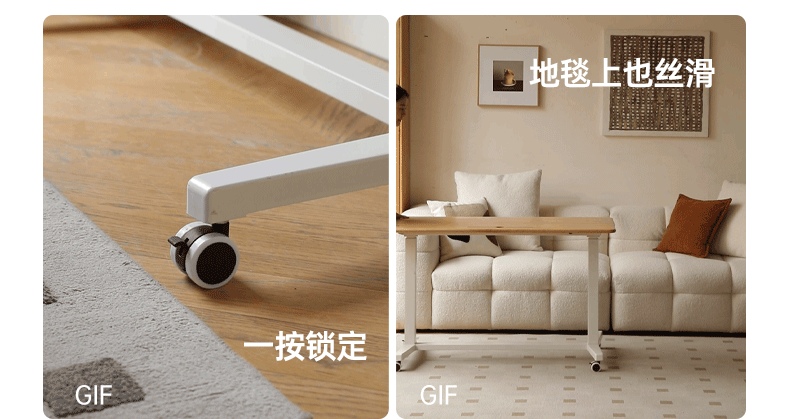 Oak, Rubberwood Solid Wood Standing Mobile Office Desk