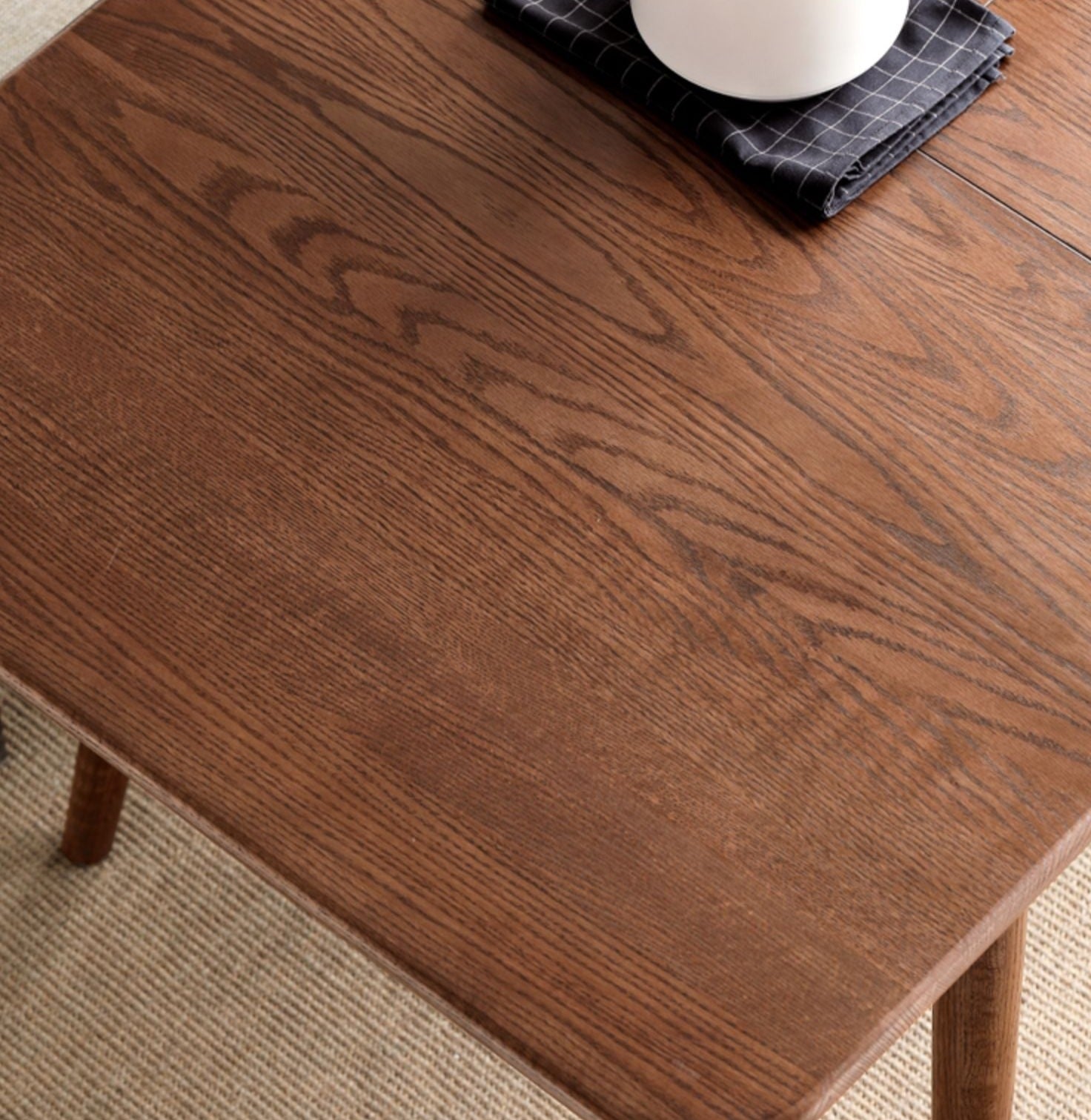 Oak Solid Wood Telescopic Folding Dining Table
