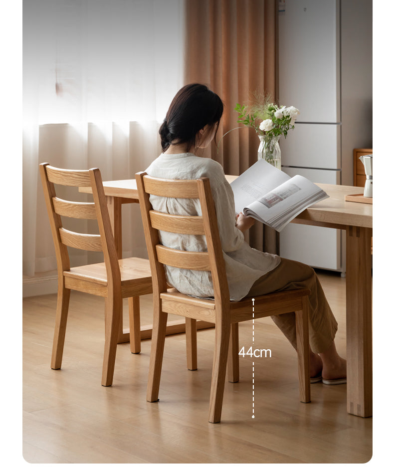 4 pcs set Oak, Beech, Rubberwood Solid Wood - Dining Chair