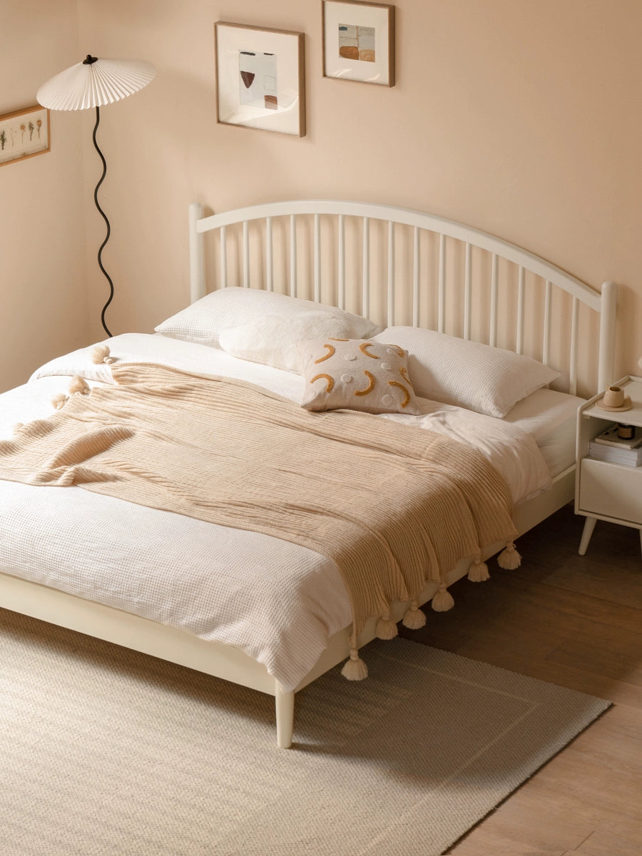 Beech, Poplar Solid Wood Bed