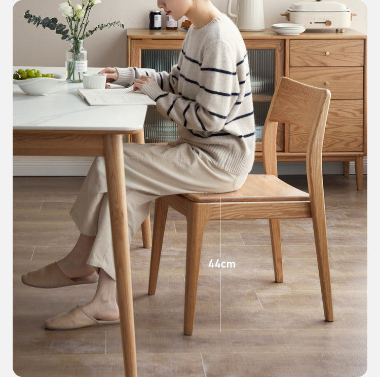 Solid Rubberwood, Ash, Oak Solid Wood Stacking Dining Chair