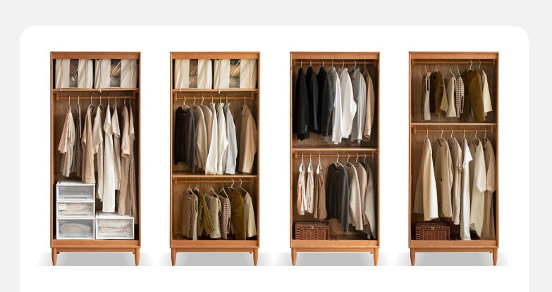 Cherry, Oak Solid Wood Fascinating Wardrobe.