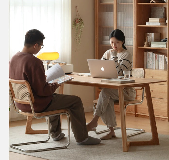 Oak, Ash Solid Wood Large Office Desk