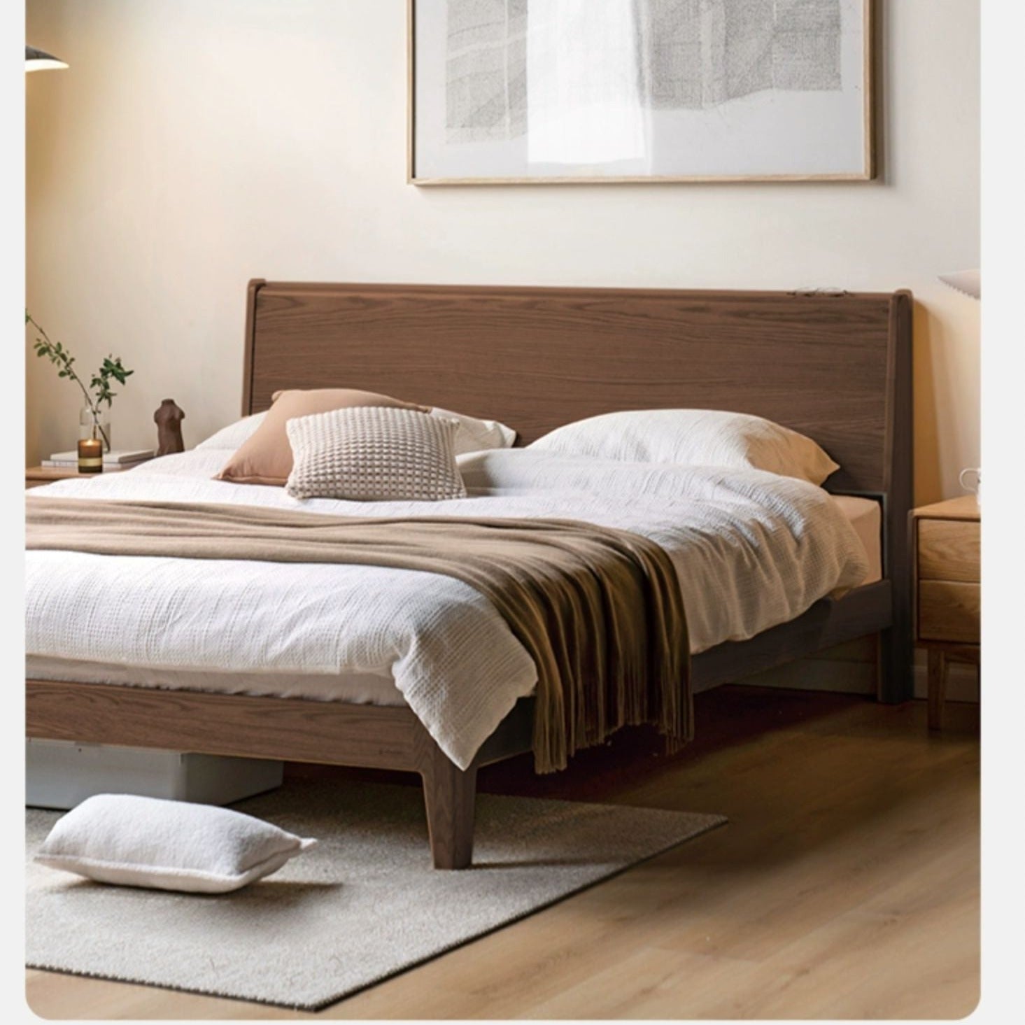 Oak Solid Wood Bed