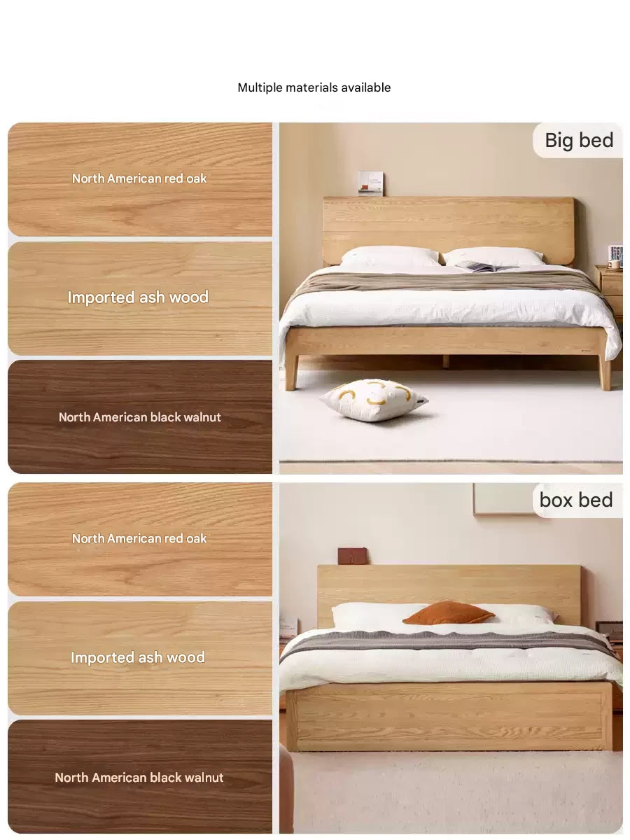 Ash Solid Wood With Socket Bed