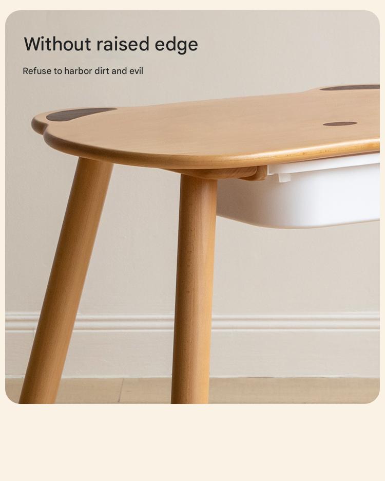 Beech Solid Wood Handmade Children's Table.