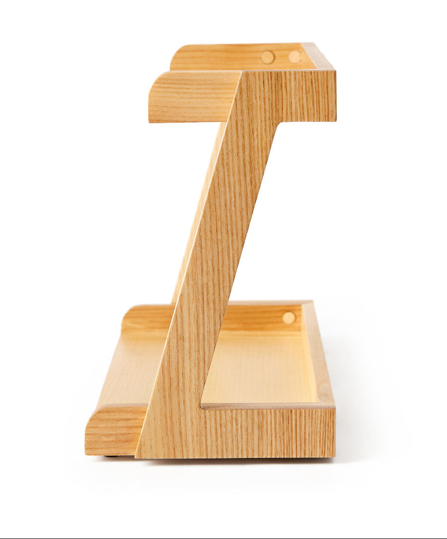 Ash Solid Wood Double Layer Open Sorting Rack