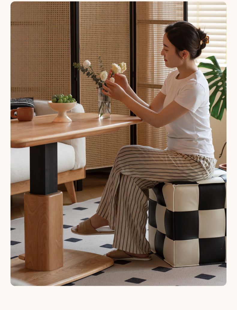 Cherry Solid Wood Dual-Purpose Modern Lift Coffee Table