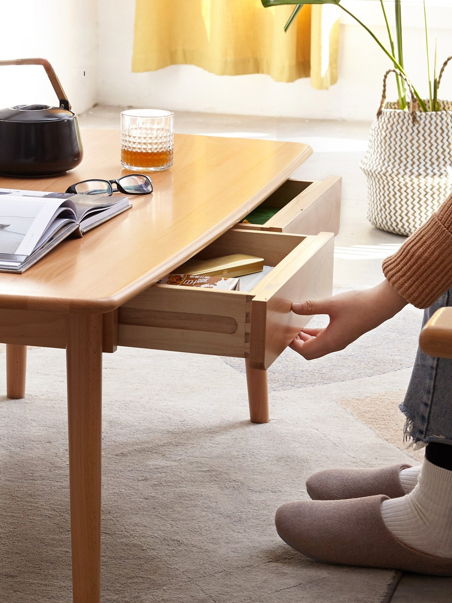 Beech Solid Wood Coffee Table