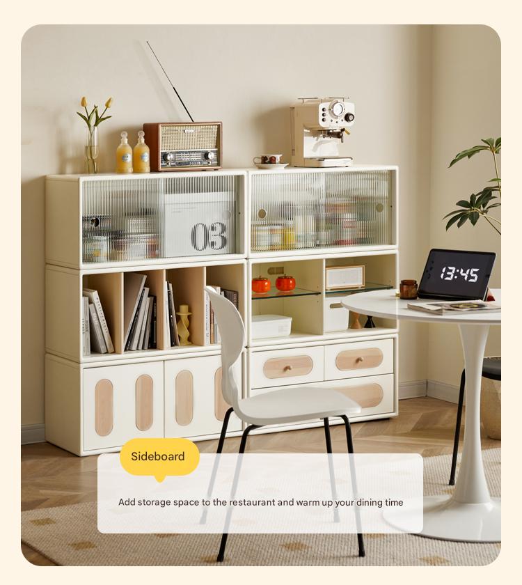 Rubber Solid wood Free Combination TV Cabinet.