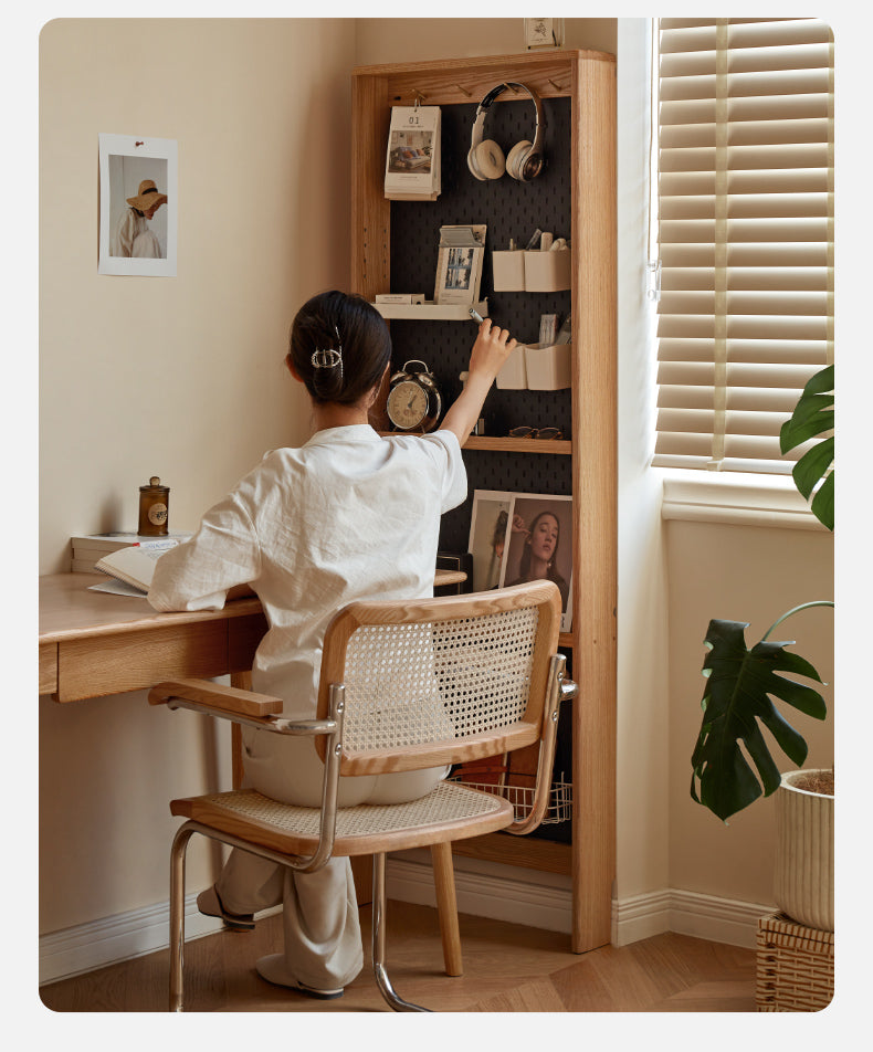 Oak Solid Wood Ultra-thin DIY Side Cabinet