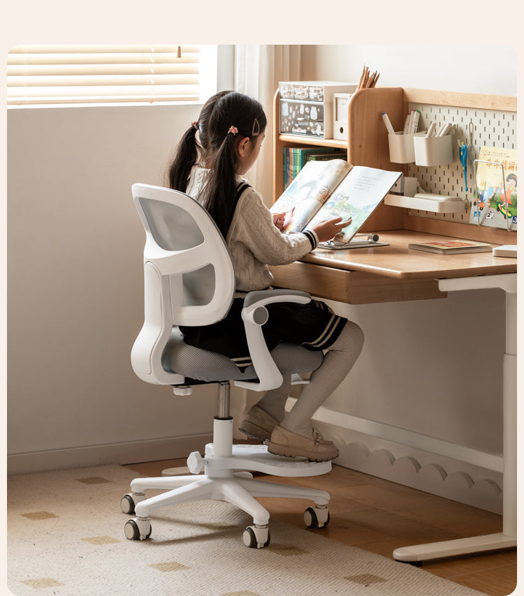 Children's Lifted and Adjusted Chair.
