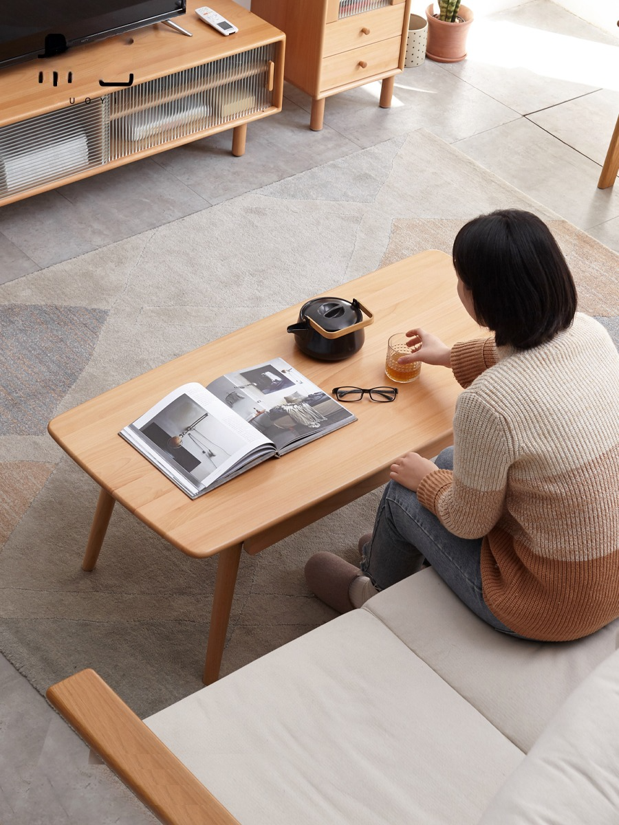 Beech Solid Wood Coffee Table