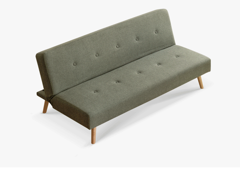 Beech Solid Wood Sleeper Sofa Modern Minimalist.