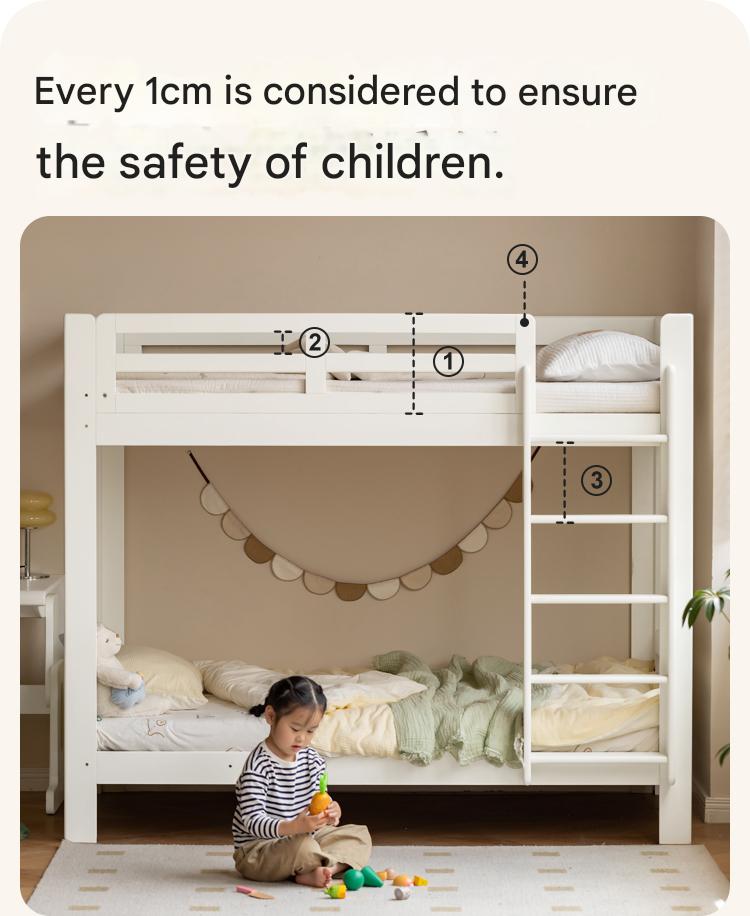 Beech, Birch Solid Wood Bunk Bed.