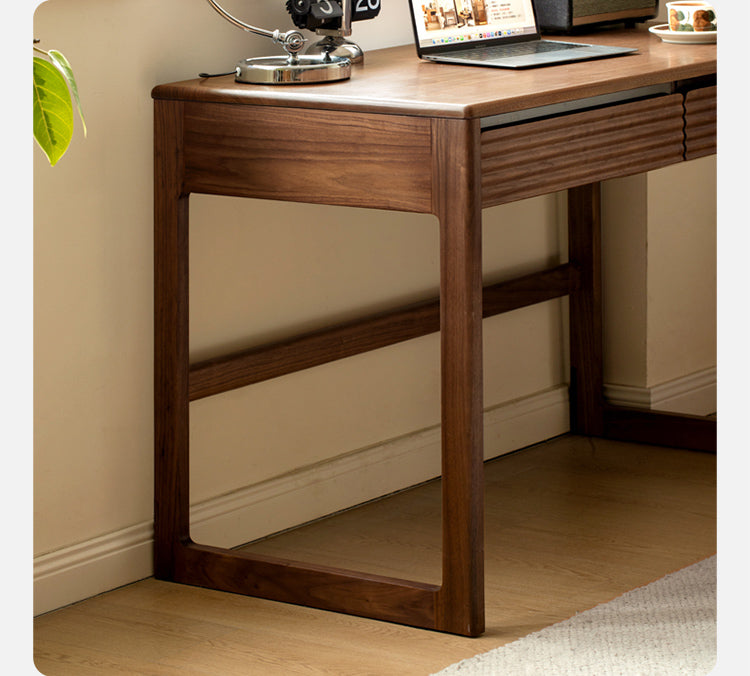 Black Walnut Solid Wood Desk Nordic
