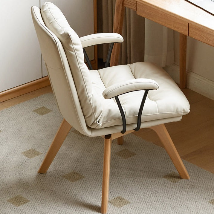 Beech Solid Wood Rotating Chair Technical Fabric.