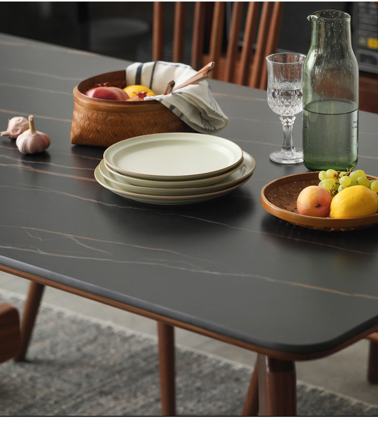 Black Walnut Solid Wood Slate North American Dining Table