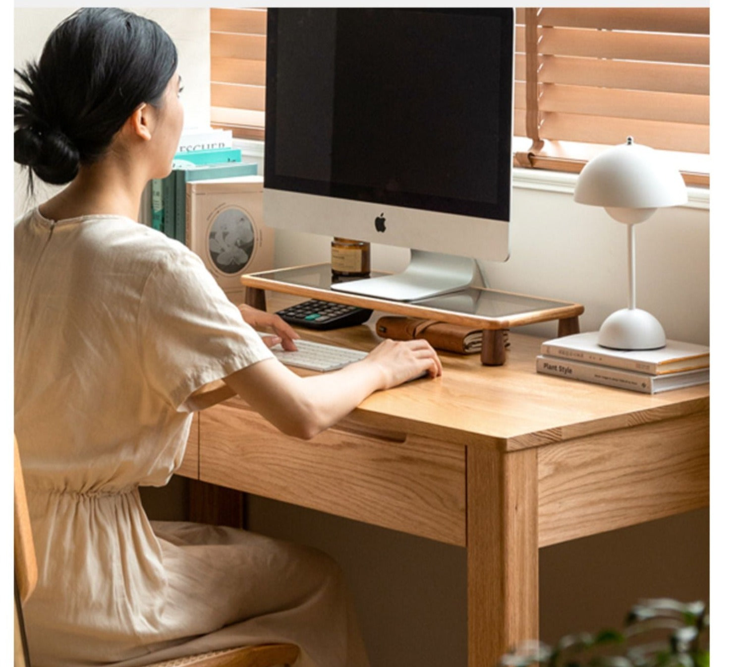 Rubberwood, Oak Solid Wood Table Shelves
