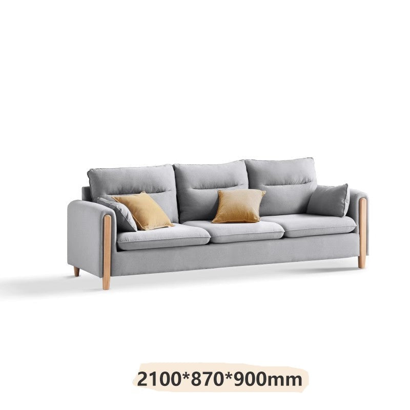 Luxury fabric sofa oak solid wood+