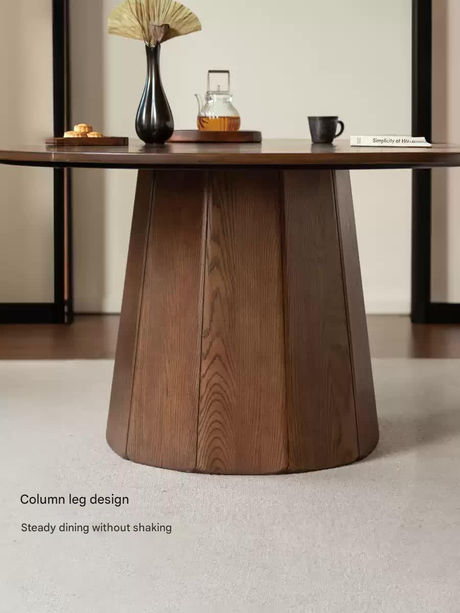 Ash, Black Walnut Solid Wood Modern Large Dining Table