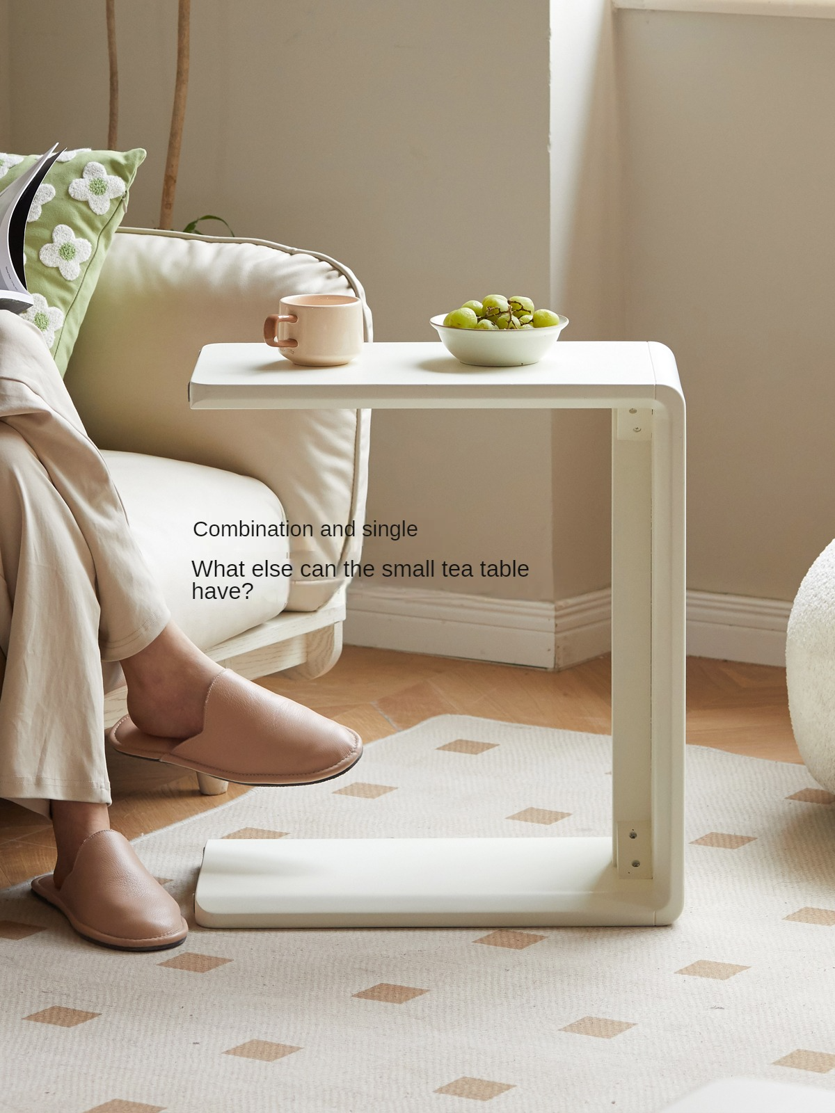 Pine Solid Wood Coffee Table Side Table Nordic Creative Combination