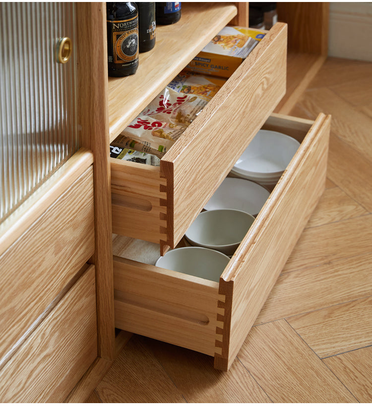 Oak Solid Wood Modern Creative Bookcase