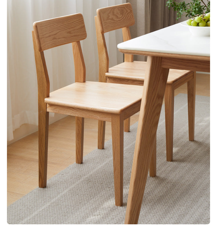 Solid Rubberwood, Ash, Oak, Black Walnut Solid Wood Dining chair Set of 4