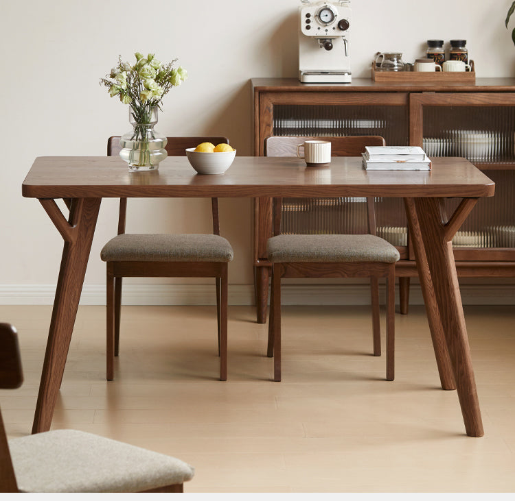 Ash Solid Wood Rectangular Dining Table