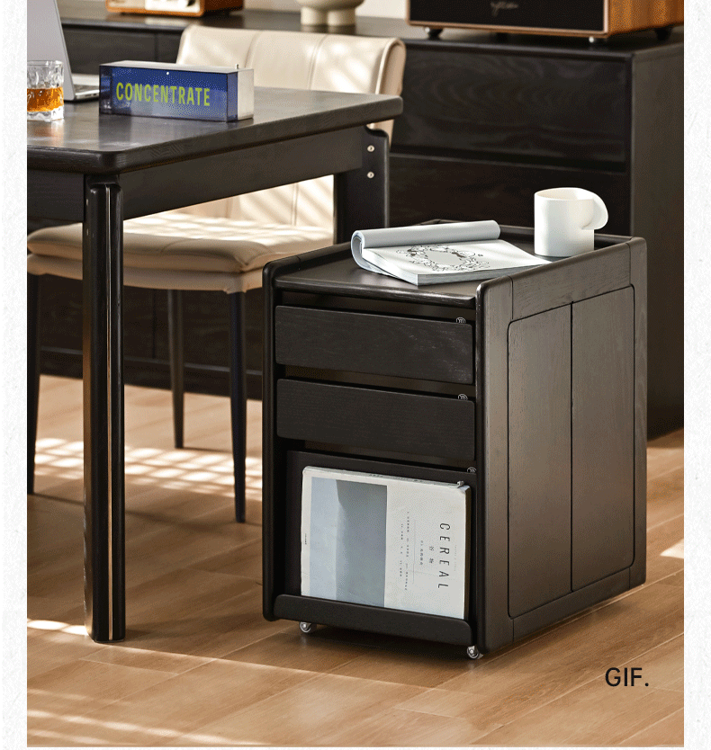Oak, Poplar Solid Wood Simple Style Nightstand