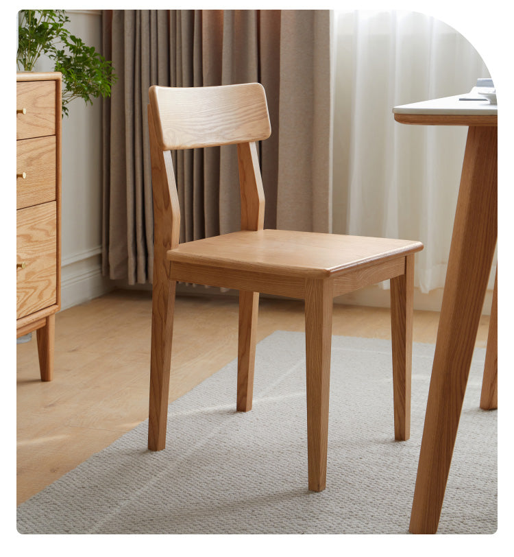 Solid Rubberwood, Ash, Oak, Black Walnut Solid Wood Dining chair Set of 4
