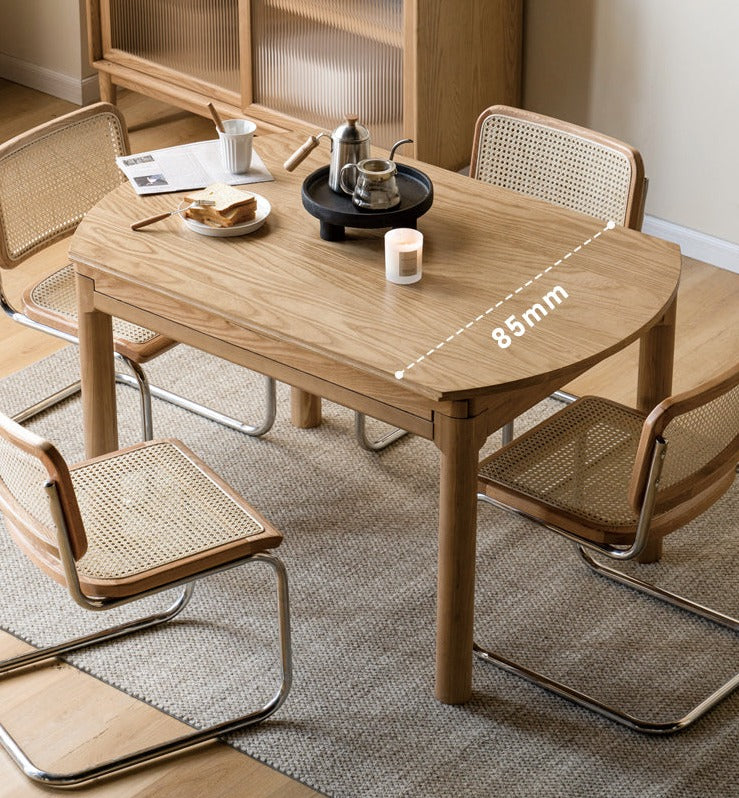 Ash, Cherry, Oak Solid Wood Folding Dining Table