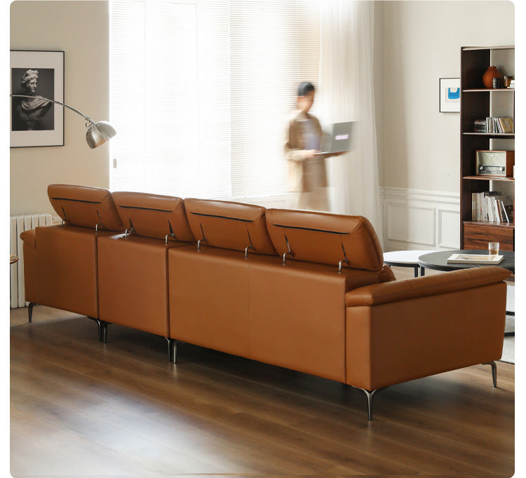 Genuine LeatherSofa, Light Luxury Top Layer Cowhide Italian Sofa.