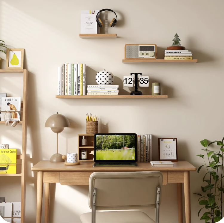 Oak solid wood wall rack hanging wall