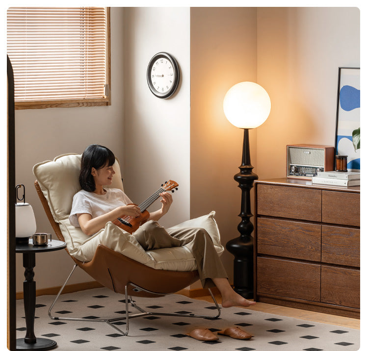 Leather Modern Simple Snail Armchair :