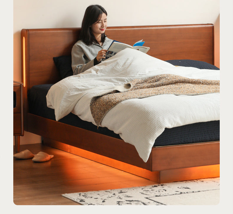Poplar Solid Wood Box Storage Bed.