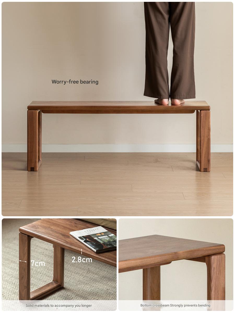 Black Walnut, Oak, Ash Solid Wood Long Bench