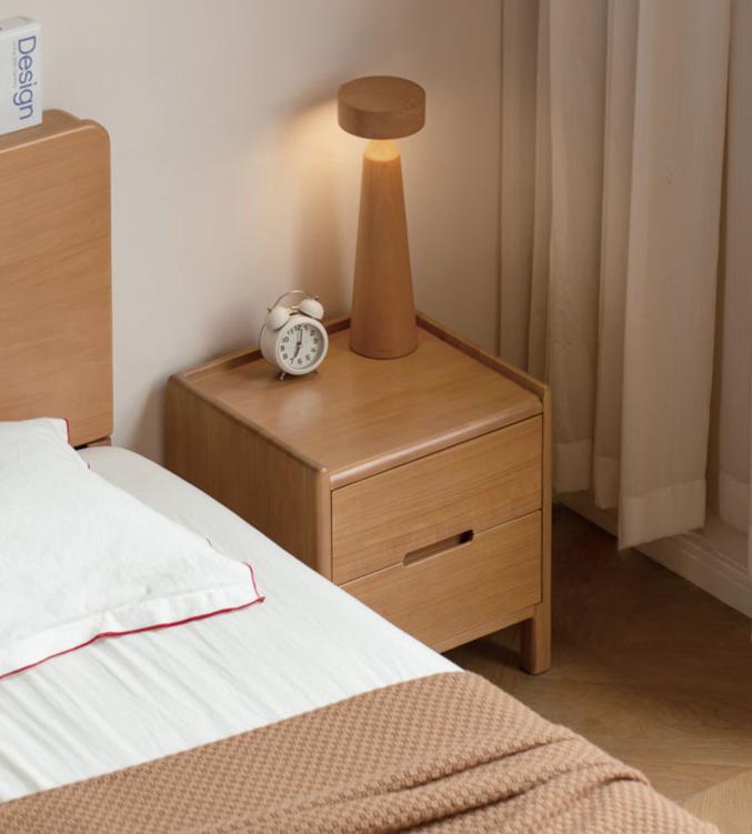 Poplar Solid Wood Nightstand,