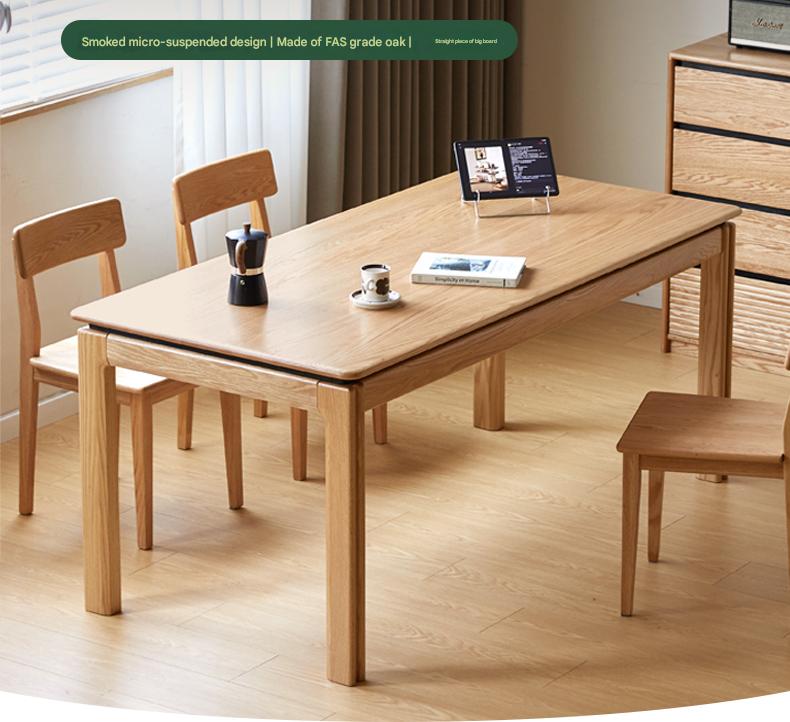 Ash, Oak Solid Wood Modern Dining Table