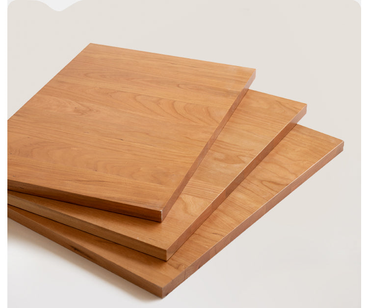 Cherry Solid Wood Round Coffee Table, Side Table