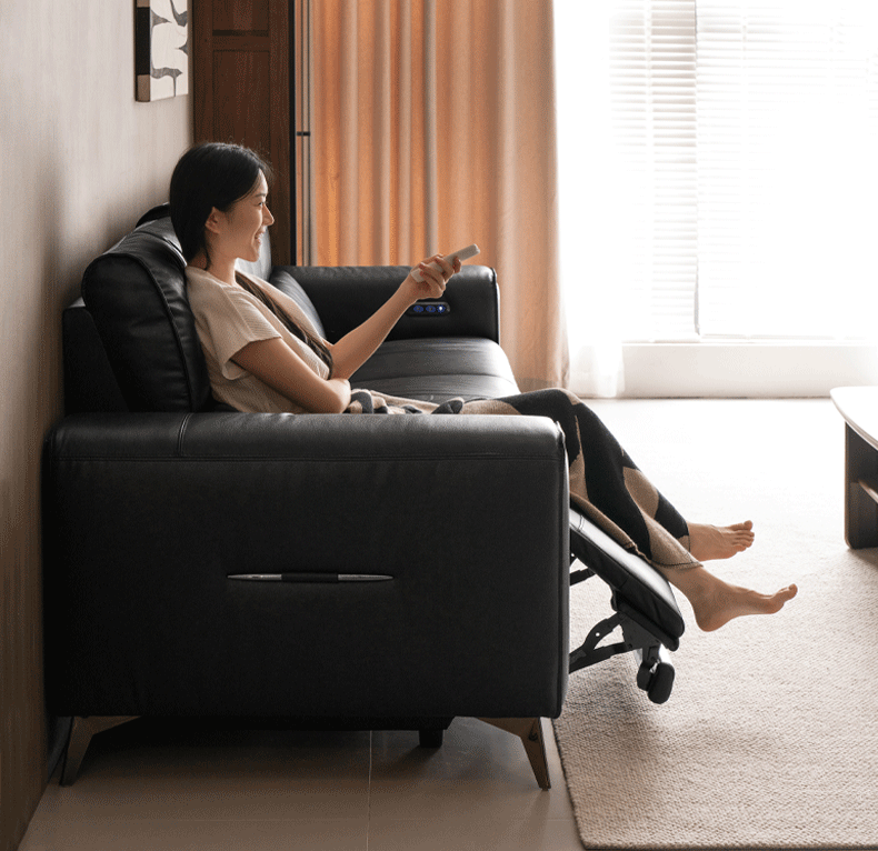 Genuine Leather High Back Electric Sofa