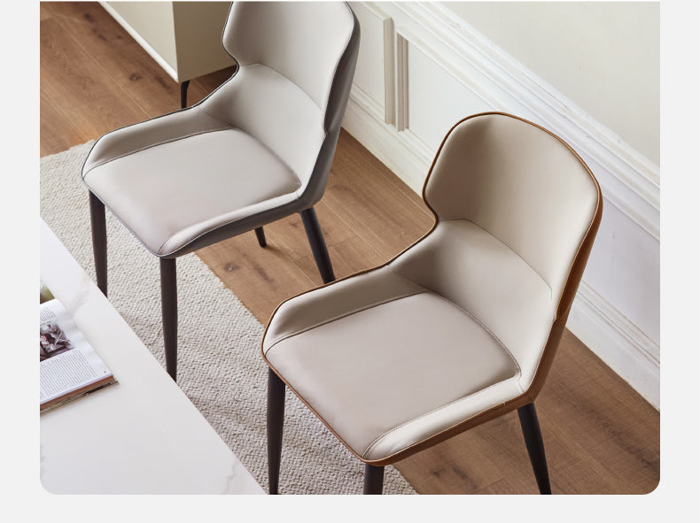 Organic Leather 4 pcs set-Chair Light Luxury