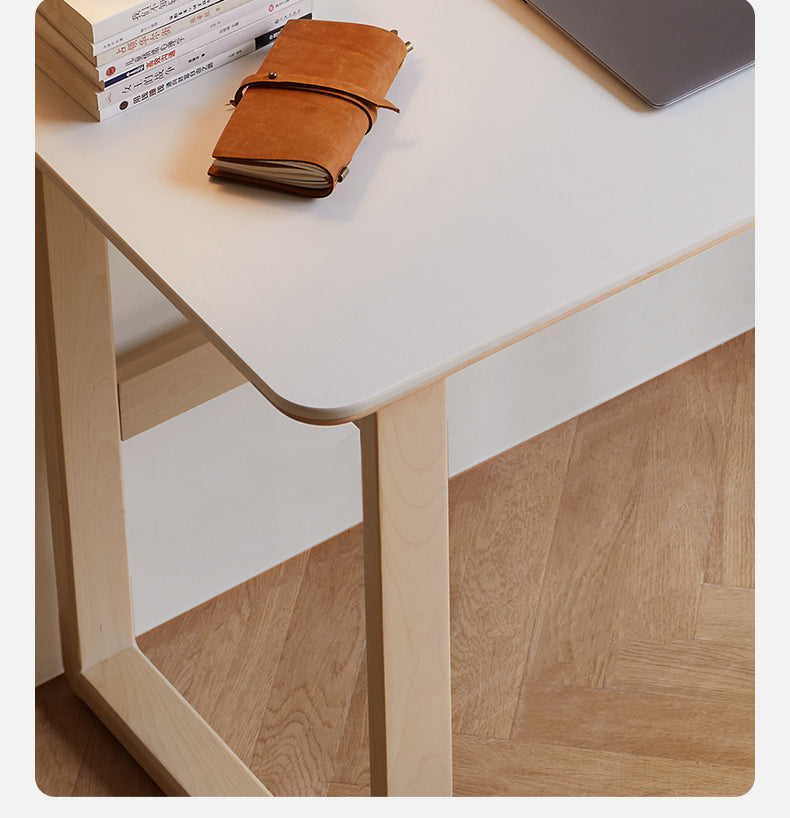 Solid wood rock board office desk"