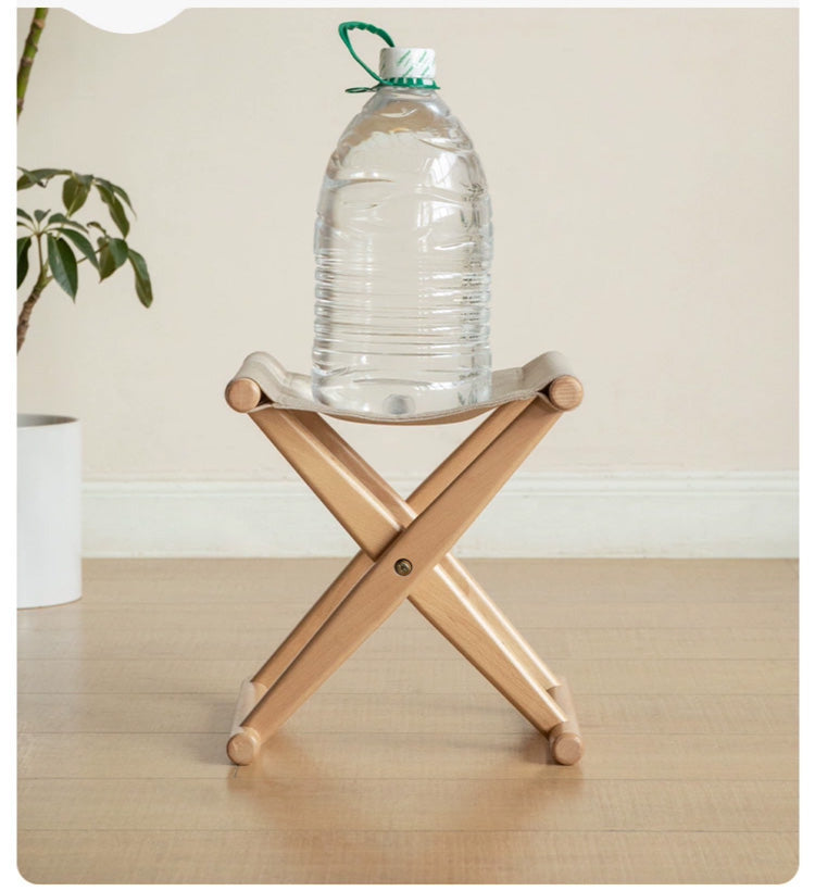 Beech solid wood outdoor portable folding stool