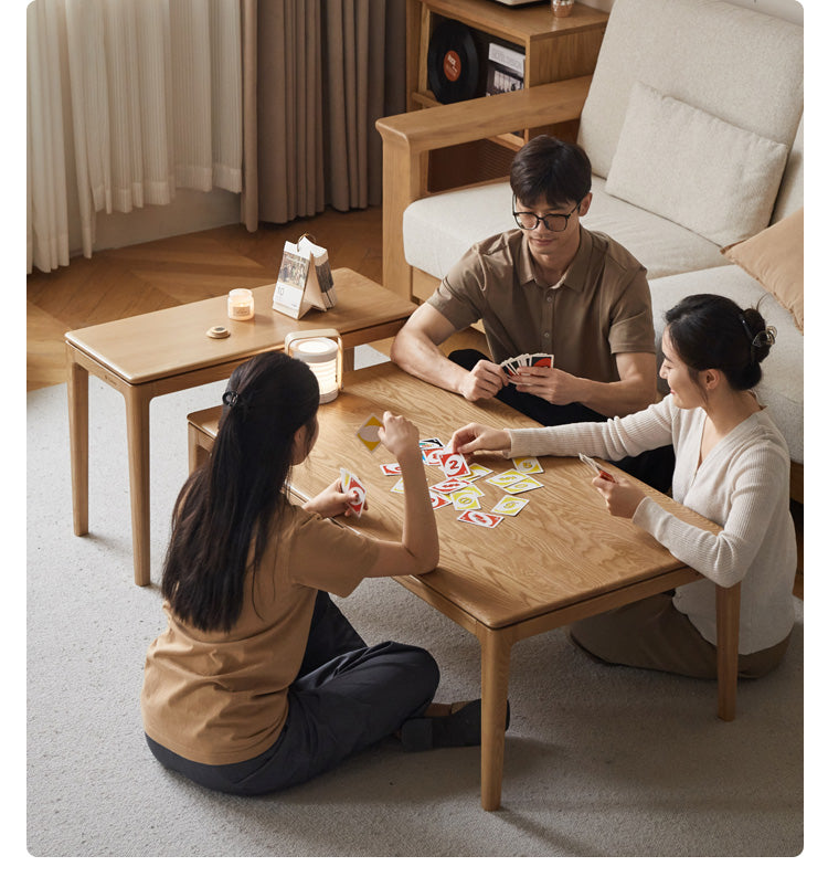 Red Oak, Ash Solid Wood Combination Coffee Table