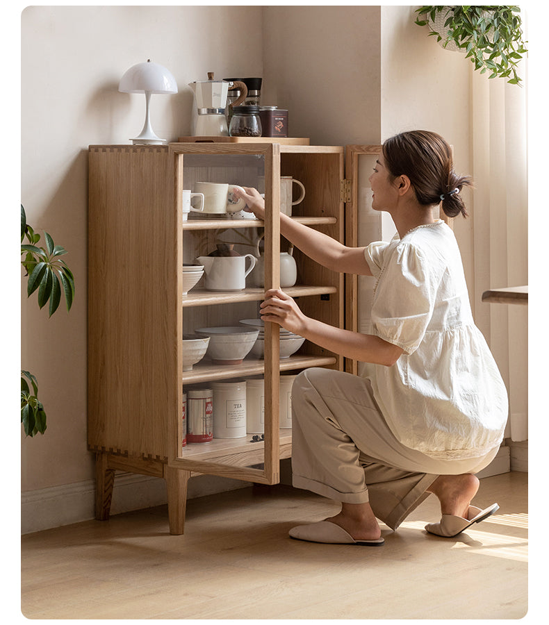 Ash Solid Wood Storage Sideboard