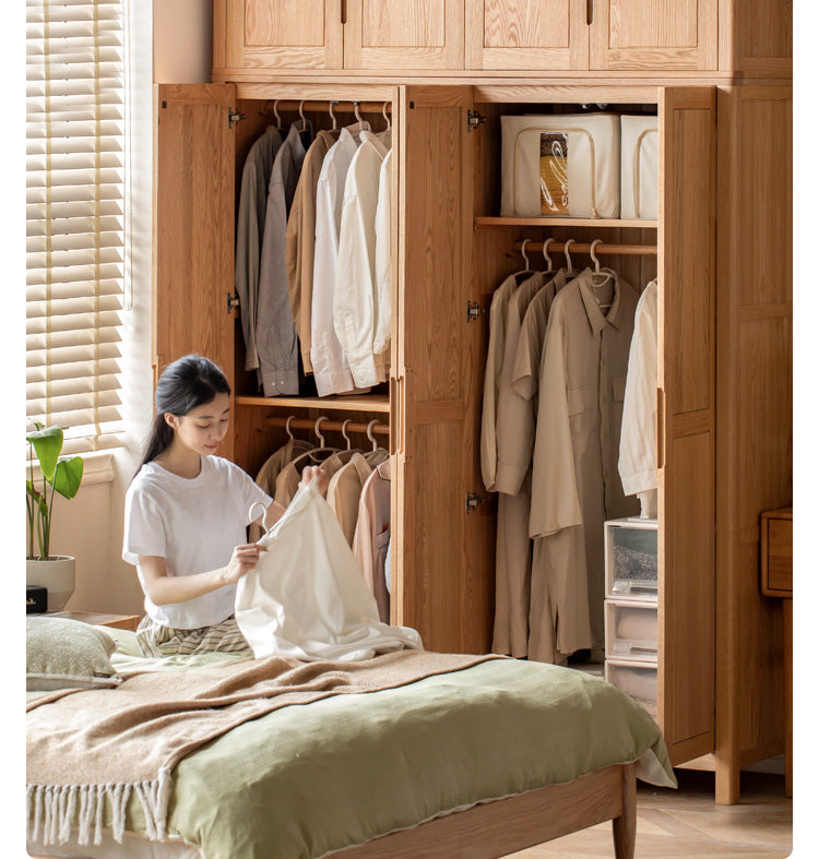 Oak solid wood Wardrobe